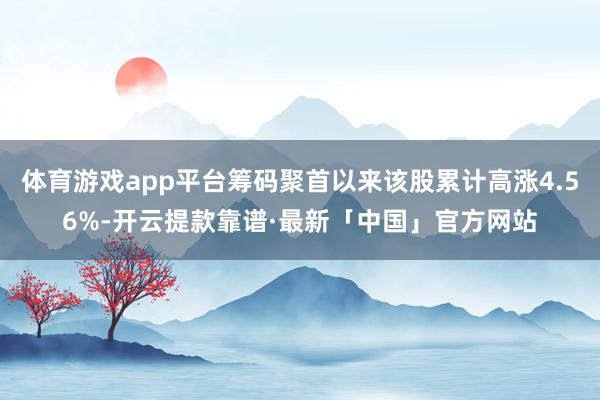 体育游戏app平台筹码聚首以来该股累计高涨4.56%-开云提款靠谱·最新「中国」官方网站