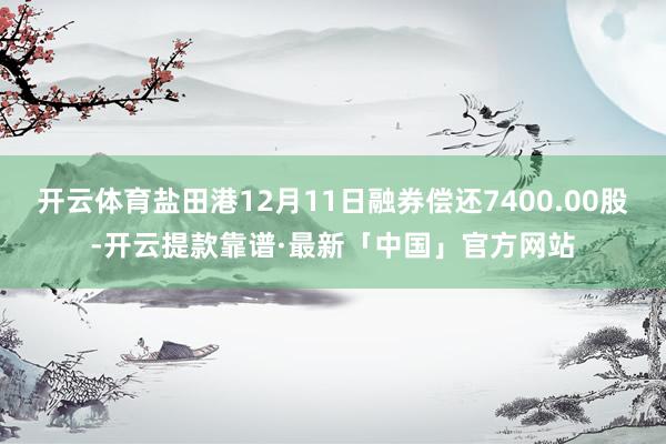 开云体育盐田港12月11日融券偿还7400.00股-开云提款靠谱·最新「中国」官方网站